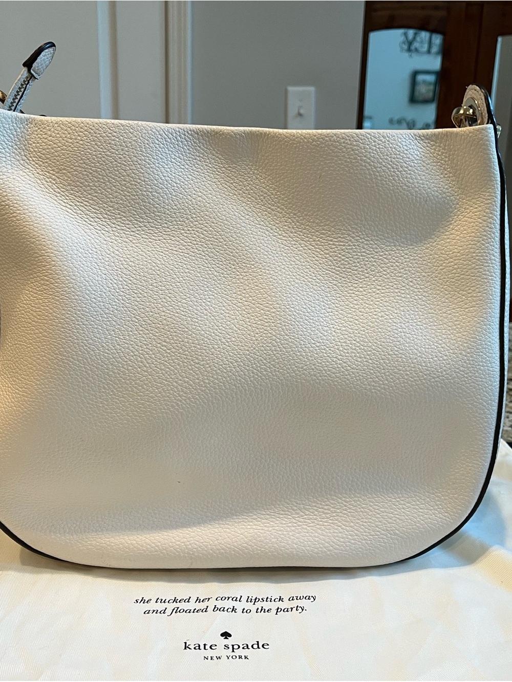 kate spade Cream Pebbled Leather Shoulder Bag - Picture 4 of 11